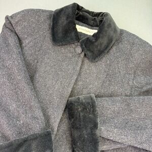 EVAN PICONE Sz 8 Wool Alpaca Blend Full‎ Length Trench Coat Pea Coat VELVET